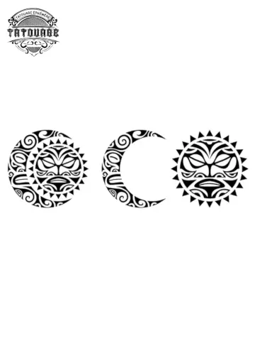 tatouage ephemere 3 lune Tatouage éphémère 3 lune