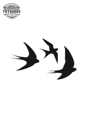 tatouage ephemere 3 oiseau Tatouage éphémère 3 oiseau