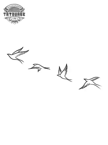 tatouage ephemere 4 oiseau Tatouage éphémère 4 oiseau