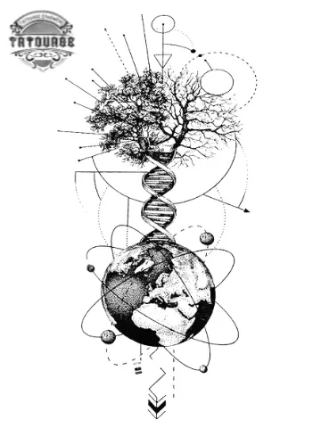 tatouage ephemere arbre adn Tatouage éphémère arbre adn
