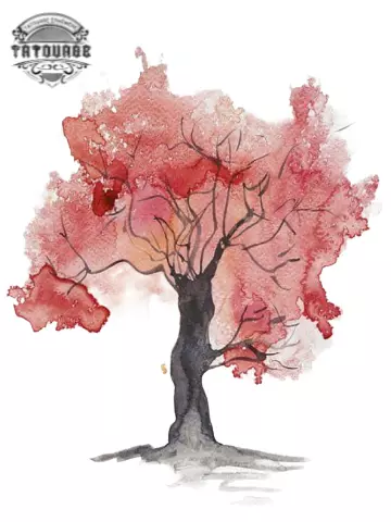 tatouage ephemere arbre aquarelle Tatouage éphémère arbre aquarelle