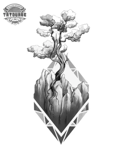 tatouage ephemere arbre bonsai Tatouage éphémère arbre bonsaï