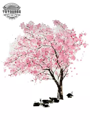 Tatouage éphémère arbre cerisier
