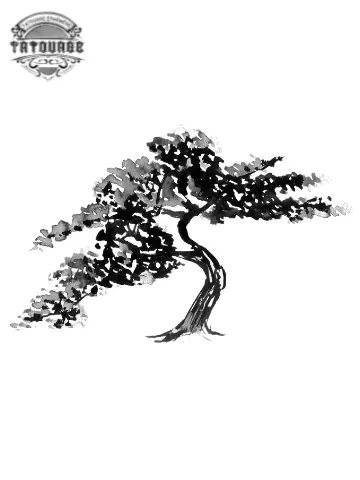 Tatouage éphémère arbre chinois
