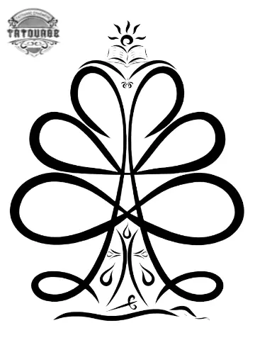 tatouage ephemere arbre de vie et infini Tatouage éphémère arbre de vie et infini