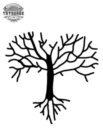 Tatouage éphémère arbre de vie minimaliste