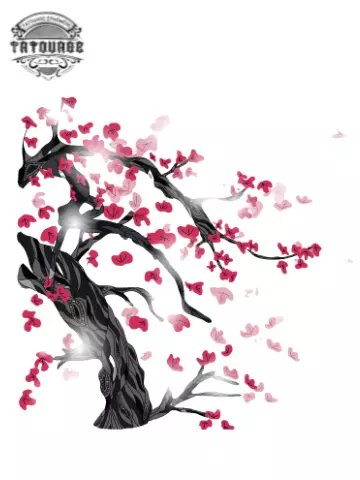 tatouage ephemere arbre en fleur Tatouage éphémère arbre en fleur