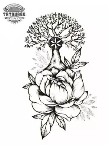 tatouage ephemere arbre et fleur Tatouage éphémère arbre et fleurs
