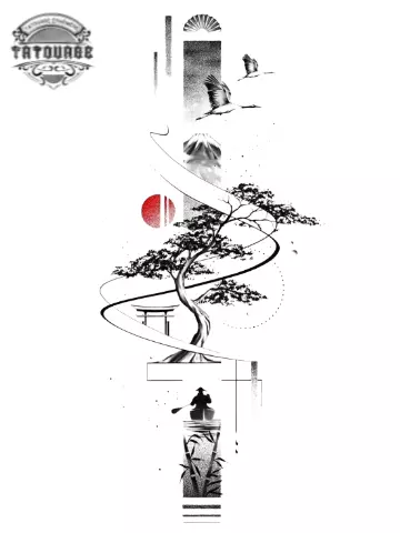 tatouage ephemere arbre japonais Tatouage éphémère arbre japonais