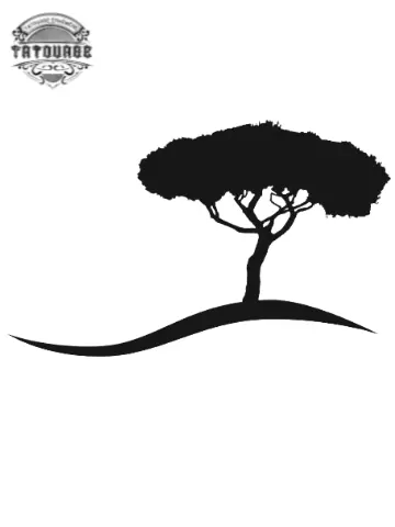 tatouage ephemere arbre pin Tatouage éphémère arbre pin