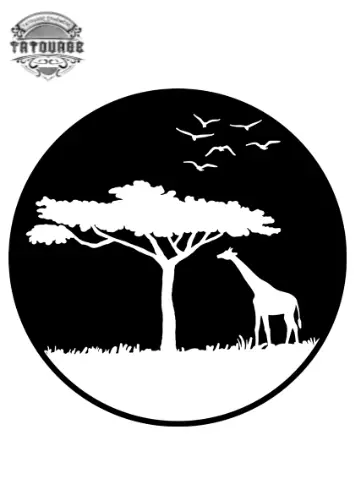 tatouage ephemere arbre savane Tatouage éphémère arbre savane