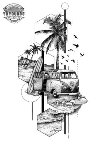 tatouage ephemere arbre voyageur Tatouage éphémère arbre voyageur