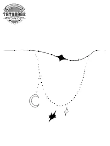 tatouage ephemere bracelet lune Tatouage éphémère bracelet lune