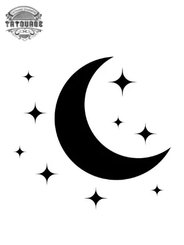 tatouage ephemere croissant de lune Tatouage éphémère croissant de lune