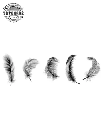 Tatouage éphémère de plume