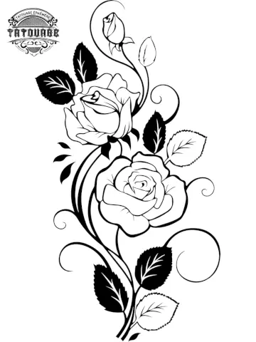 Tatouage éphémère de rose