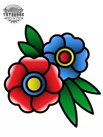 tatouage ephemere fleur 5 petales Tatouage éphémère fleur 5 pétales