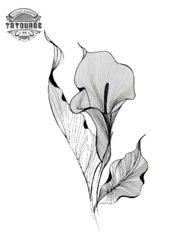 tatouage ephemere fleur arum Tatouage éphémère fleur arum