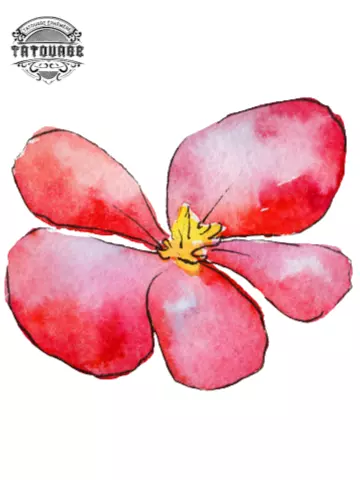tatouage ephemere fleur begonia Tatouage éphémère fleur begonia