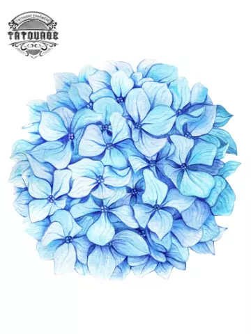 Tatouage éphémère fleur bleue