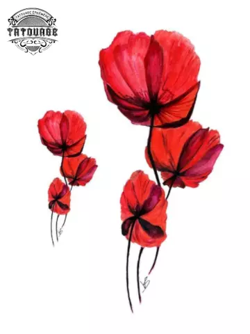 tatouage ephemere fleur coquelicot Tatouage éphémère fleur coquelicot