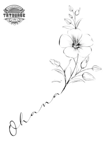 tatouage ephemere fleur ecriture Tatouage éphémère fleur écriture