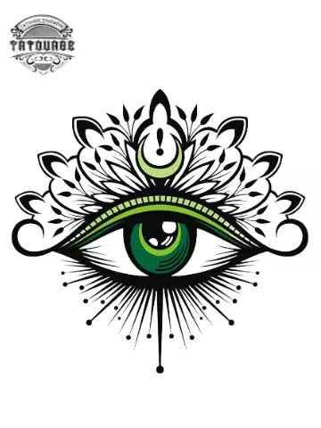 tatouage ephemere fleur et yeux Tatouage éphémère fleur et yeux