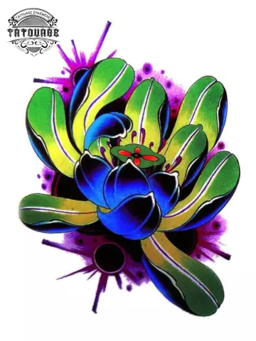 Tatouage éphémère fleur exotique