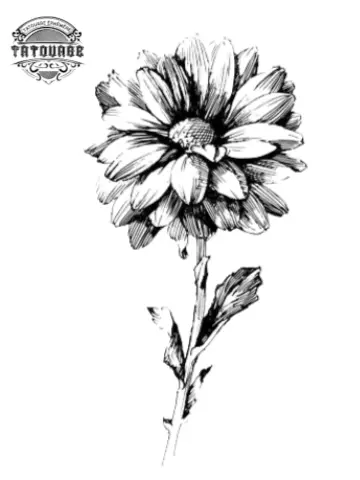 tatouage ephemere fleur gerbera Tatouage éphémère fleur gerbera