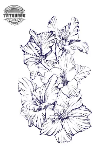 tatouage ephemere fleur glaieul Tatouage éphémère fleur glaïeul
