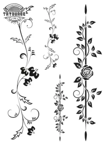 tatouage ephemere fleur grimpante Tatouage éphémère fleur grimpante