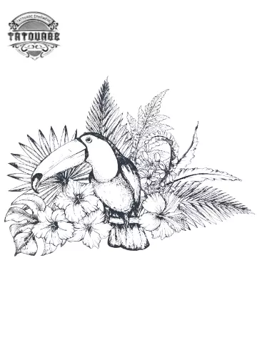 tatouage ephemere fleur jungle Tatouage éphémère fleur jungle