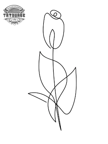 tatouage ephemere fleur ligne Tatouage éphémère fleur ligne