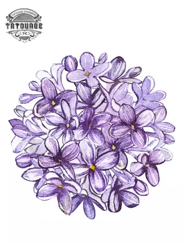 tatouage ephemere fleur lilas Tatouage éphémère de fleur lilas