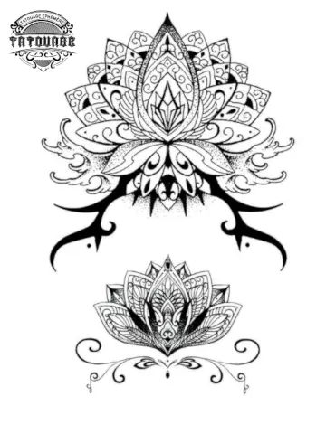 Tatouage éphémère fleur lotus
