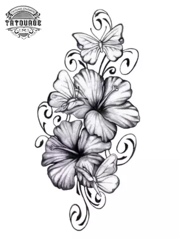 Tatouage éphémère fleur lys