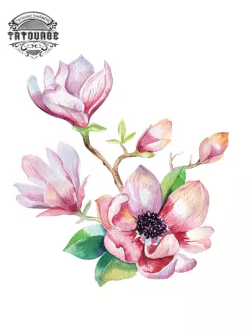 tatouage ephemere fleur magnolia Tatouage éphémère fleur magnolia