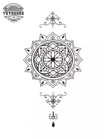 Tatouage éphémère fleur mandala