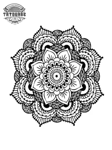 tatouage ephemere fleur mandala Tatouage éphémère fleur mandala