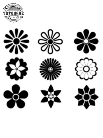 tatouage ephemere fleur minimaliste Tatouage éphémère fleur minimaliste