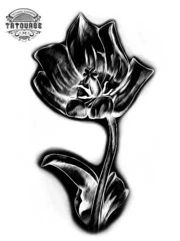 tatouage ephemere fleur negatif Tatouage éphémère fleur Négatif