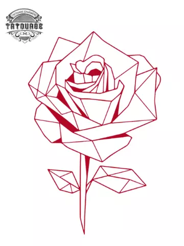 tatouage ephemere fleur origami Tatouage éphémère fleur origami