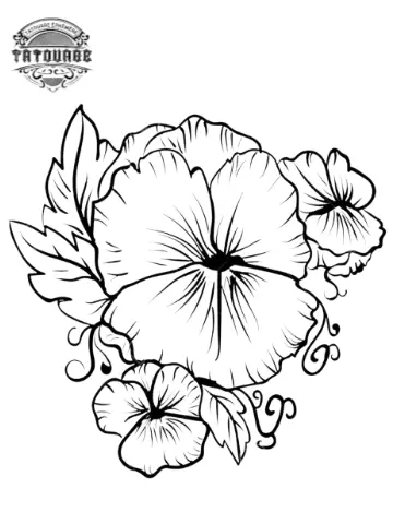 tatouage ephemere fleur pensee Tatouage éphémère fleur pensée