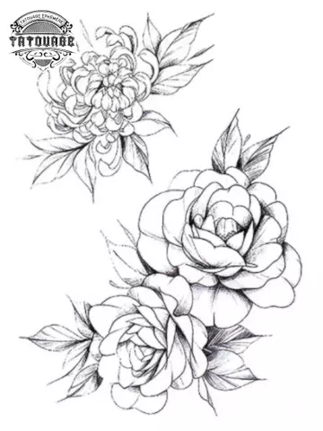 tatouage ephemere fleur pivoine Tatouage éphémère fleur pivoine