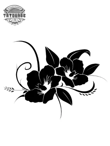 tatouage ephemere fleur polynesienne Tatouage éphémère fleur polynésienne