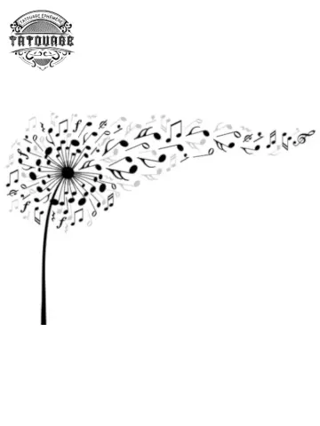 Tatouage éphémère fleur qu’on souffle