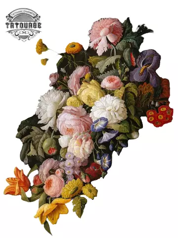 tatouage ephemere fleur renaissance Tatouage éphémère fleur renaissance