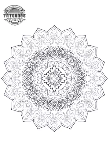 tatouage ephemere fleur rosace Tatouage éphémère fleur rosace