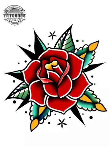 tatouage ephemere fleur rose Tatouage éphémère fleur rose