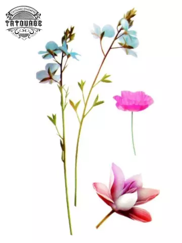 tatouage ephemere fleur sauvage Tatouage éphémère fleur sauvage